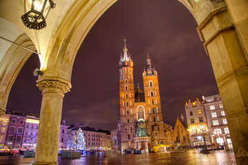 St. Mary's Basilica Church in Krakow, Poland