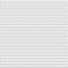 White brick wall seamless background. Modern style. 