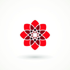 Flower Icon in trendy flat style isolated on grey background. Spring symbol for your web site design, logo, app, UI