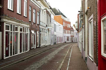Fototapeta premium Street where prostitution takes place in Groningen Netherlands. The street is called Zuiderdiep