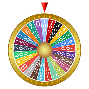 wheel of fortune on a white background