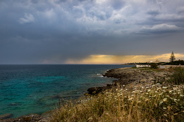 Naklejka premium Sunset in Italy