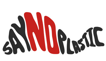 Plastic reduction campaign, vector illustration.