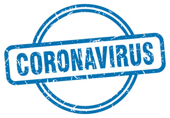 coronavirus stamp. coronavirus round vintage grunge sign. coronavirus