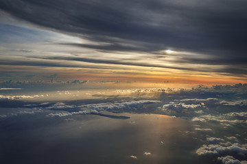 Fototapeta na wymiar Sky from airplane