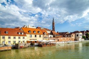 Naklejka premium Isarufer, Landshut, Deutschland 