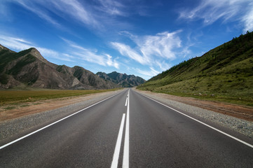 Altai highway to the mountains, Russia, Altai summer