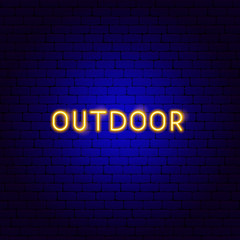 Fototapeta premium Outdoor Neon Text