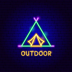 Outdoor Neon Label