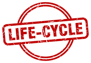 life-cycle stamp. life-cycle round vintage grunge sign. life-cycle