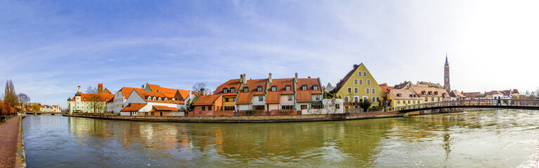 Fototapeta na wymiar Panorama, Landshut, Deutschland 