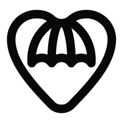 love skirt modern line icon logo design