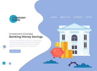 Fototapeta premium Banking commerce deposits concept. Vector flat cartoon graphic design illustration