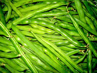 green beans on market