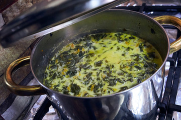Ramsons Wild Garlic Soup Cooking