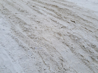 snow road is a mess. snow porridge