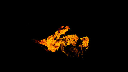 Fire flames on black background. fire on black background isolated. fire patterns