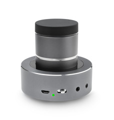 Portable speaker system isolated on white