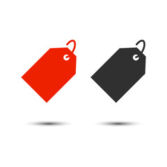 Price tag icon isolated on white background. Vector illustration.