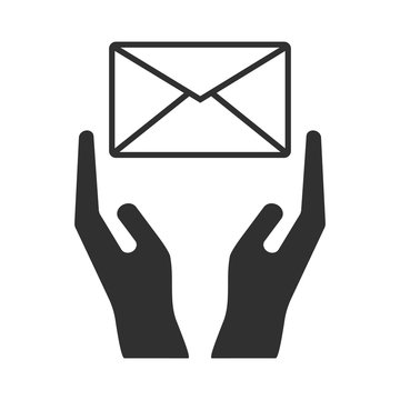 Mail Evelope icon isolated on white background. Vector illustration.