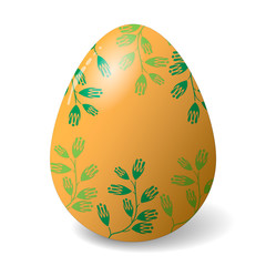 A vector Easter egg isolated on white background.