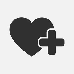 Healthcare icon isolated on white background. Vector illustration.