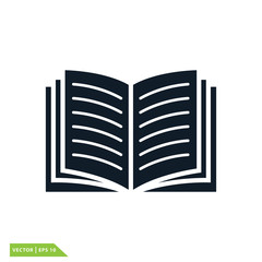 Book icon vector logo template