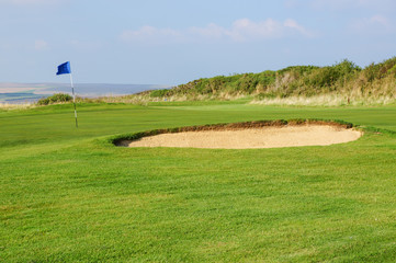 View of golf course in the countryside