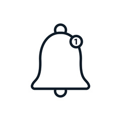 Bell icon vector logo template flat style