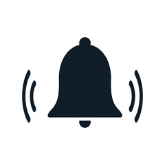 Bell icon vector logo template flat style
