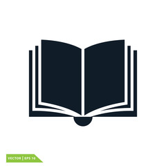 Book icon vector logo template flat style