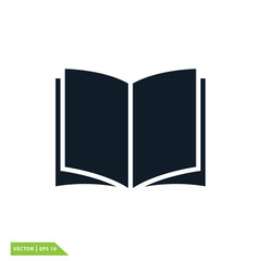 Book icon vector logo template flat style