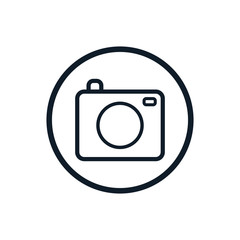 Camera icon vector logo illustration