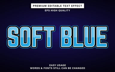 Soft blue text effect
