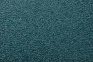 Fototapeta premium Texture of dark green leather as background, closeup