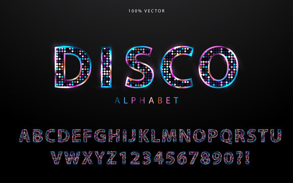 Colorful glitters Alphabet vector style design concept with crystal shape. Can use for element book cover, poster, flyer, advertising