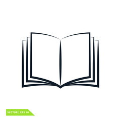 Book icon vector logo template
