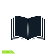Book icon vector logo template
