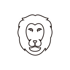 Lion face symbol icon illustration