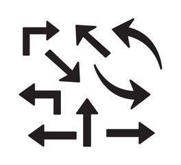 Arrow hand drawn vector illustration