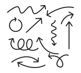 Arrow hand drawn vector illustration