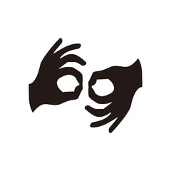 Language signs vector icon symbol