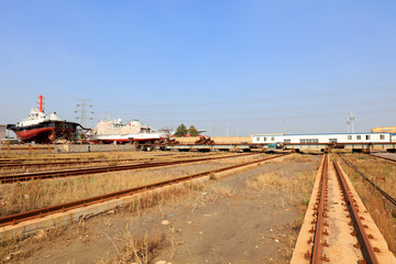 transition pit in a shipyard