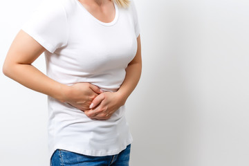 Young Woman suffer from stomachache