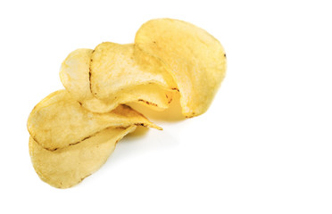 Potato chips isolated