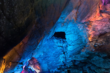 A cave formation inside inside Borra Caves