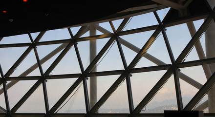 Architecture metal constructions. Abstract background.