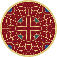 Vector image of an ancient franc brooch