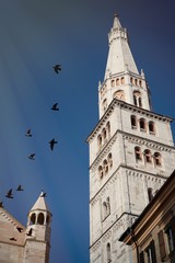 Bell tower of the cathedral of Modena, Italy