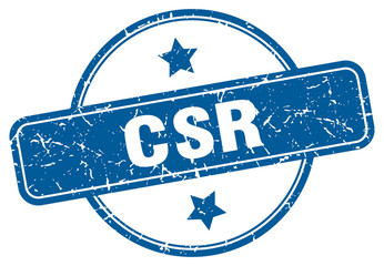 csr stamp. csr round vintage grunge sign. csr